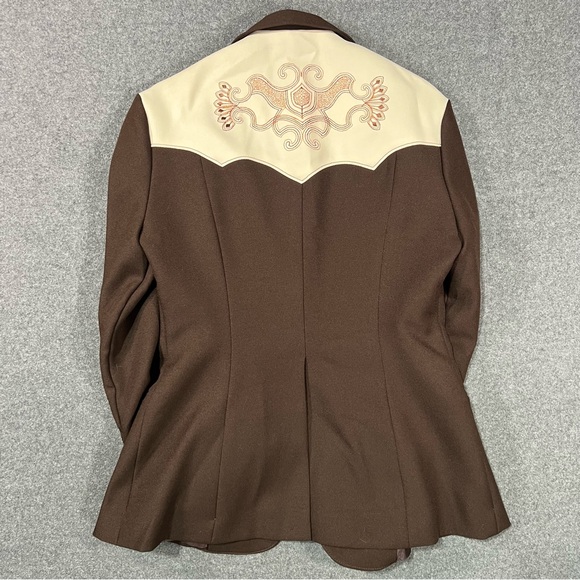 VTG H Bar C California Ranchwear Embroidered Yoke Western Sport Coat Women’s 10 - Picture 4 of 7